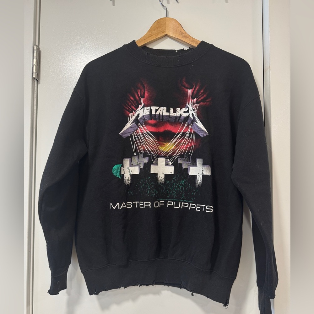 Bravado Black Metallica Crewneck Sweater